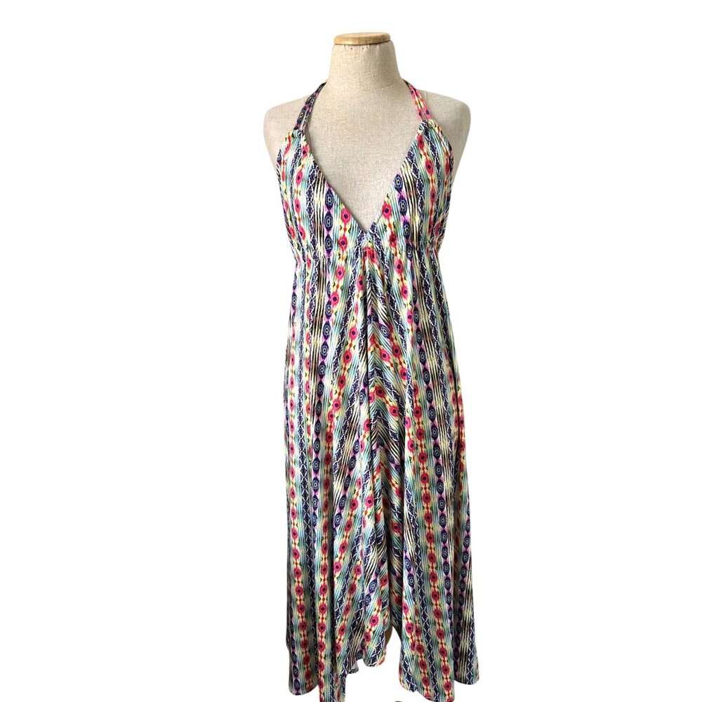 PilyQ Women's Sz One Size Halter Cover Ups Multicolor Dress